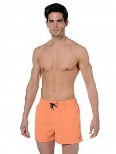 Пляжные шорты на эластичной поддерживающей сеточке внутри абрикосового синего цвета HOM 07470c16