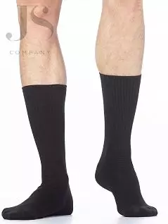 Бамбуковые мужские носки с очень комфортной анатомической резинкой "в рубчик" Omsa JSCOMFORT 302 BAMBOO (5 пар) nero