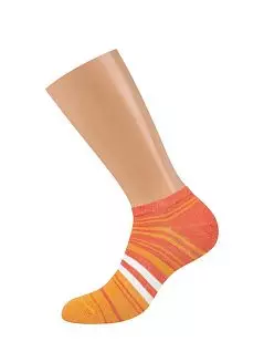 Носки декорированные ярким меланжевым рисунком в виде полосок Minimi JSMINI FRESH 4104 (5 пар) giallo / multicolor min