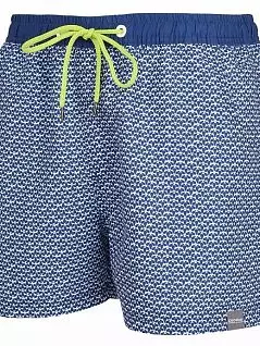 Гладкие шорты плавки на контрастной кулиске голубого цвета CECEBA FM-80032-626