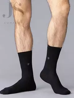 Комфортные носки с минималистичным рисунком "зигзаги" на голени OMSA JSECO 406 (5 пар) nero