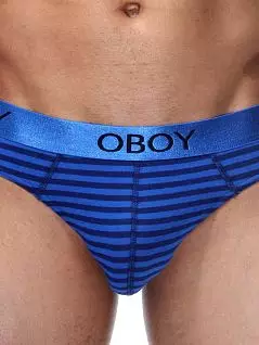 Брифы из хлопка и модала ярко-синего и тёмно-синего оттенков Oboy 6612c05