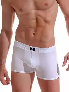 Классические мужские трусы шорты облегающего кроя из хлопка с добавлением эластана Jolidon DTТн192бл White